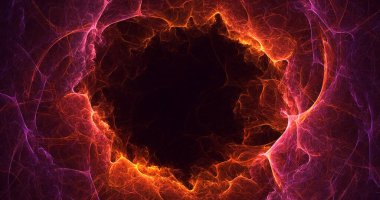 Soyut fraktal ışık arkaplanı 3 boyutlu oluşturuluyor