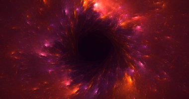 Soyut fraktal ışık arkaplanı 3 boyutlu oluşturuluyor