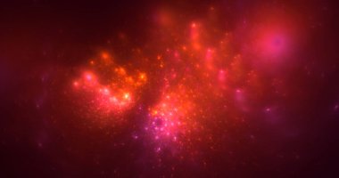 Soyut fraktal ışık arkaplanı 3 boyutlu oluşturuluyor