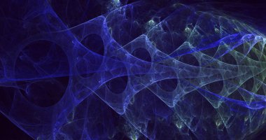 Soyut fraktal ışık arkaplanı 3 boyutlu oluşturuluyor