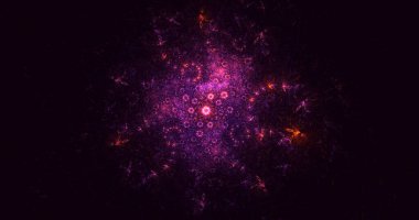 Soyut fraktal ışık arkaplanı 3 boyutlu oluşturuluyor