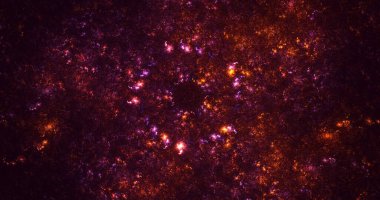 Soyut fraktal çokgen arkaplanı 3B biçimlendiriliyor