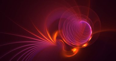 3B, soyut fantezi ışık fraktal arkaplanı oluşturma