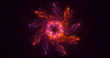 3B, soyut fantezi ışık fraktal arkaplanı oluşturma