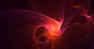 3B, soyut fantezi ışık fraktal arkaplanı oluşturma