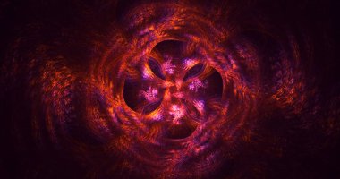 3B, soyut fantezi ışık fraktal arkaplanı oluşturma