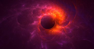 3B, soyut fantezi ışık fraktal arkaplanı oluşturma