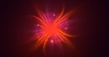 Üç boyutlu soyut fraktal elektromanyetik arkaplan oluşturma 