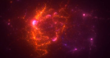 Üç boyutlu soyut fraktal elektromanyetik arkaplan oluşturma 