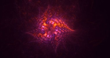 3B, soyut fantezi ışık fraktal arkaplanı oluşturma