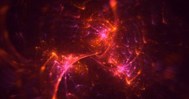 3B, soyut fantezi ışık fraktal arkaplanı oluşturma