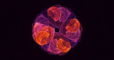 3B, soyut fantezi ışık fraktal arkaplanı oluşturma