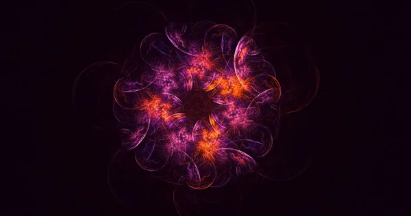 Rendering Abstract Fantasy Light Fractal Background — Stock Photo, Image