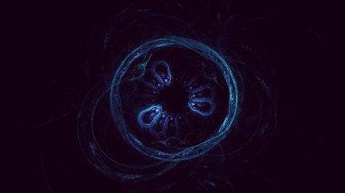 3D görüntüleme teknolojisi soyut fraktal arkaplan