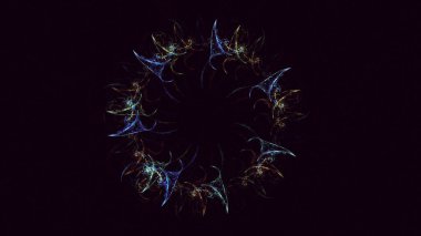 3D görüntüleme teknolojisi soyut fraktal arkaplan