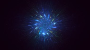 3D görüntüleme teknolojisi soyut fraktal arkaplan