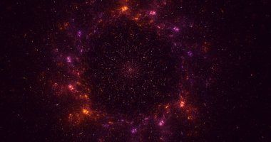 3D görüntüleme teknolojisi soyut fraktal arkaplan