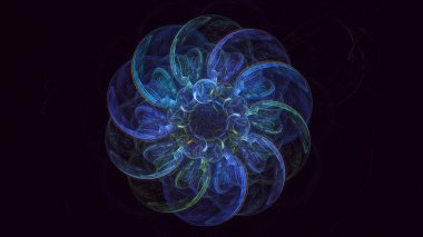 3B el ile soyut renkli fraktal ışık arkaplanı oluşturma