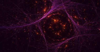 3B el ile soyut renkli fraktal ışık arkaplanı oluşturma