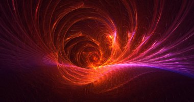 3B el ile soyut renkli fraktal ışık arkaplanı oluşturma