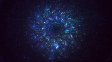 3B, soyut yuvarlak ışık arkaplanı oluşturma