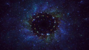 3B, soyut yuvarlak ışık arkaplanı oluşturma