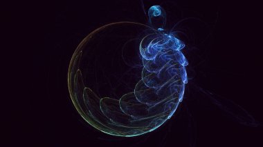 3B, soyut yuvarlak ışık arkaplanı oluşturma