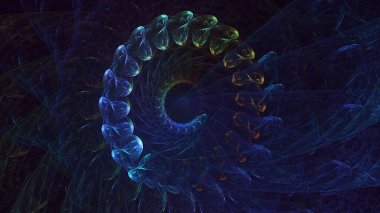 3B, soyut yuvarlak ışık arkaplanı oluşturma