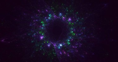 3B, soyut yuvarlak ışık arkaplanı oluşturma