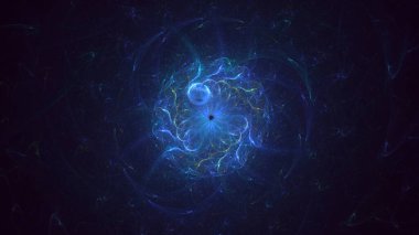 3B, soyut yuvarlak ışık arkaplanı oluşturma