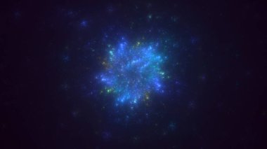 3B elle hazırlanmış soyut daire ışık arkaplanı