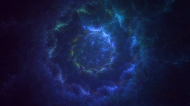 3B elle hazırlanmış soyut daire ışık arkaplanı