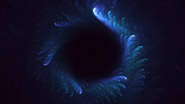 3B elle hazırlanmış soyut daire ışık arkaplanı