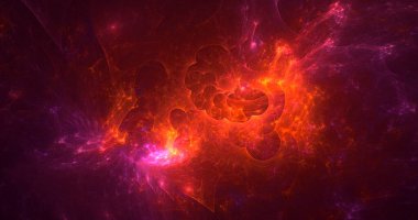 3B el ile soyut renkli fraktal ışık arkaplanı oluşturma