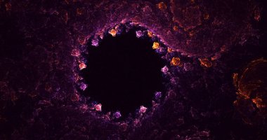 3B elle hazırlanmış soyut yuvarlak ışık arkaplanı