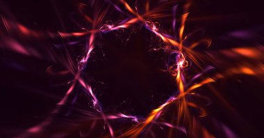 3B elle hazırlanmış soyut yuvarlak ışık arkaplanı