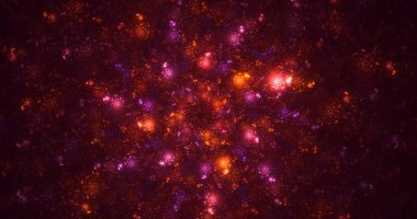 3B elle hazırlanmış soyut yuvarlak ışık arkaplanı