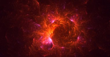 3B el ile soyut renkli fraktal ışık arkaplanı oluşturma