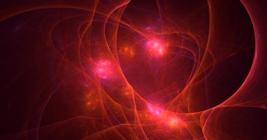 3B el ile soyut renkli fraktal ışık arkaplanı oluşturma