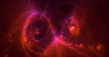 3B el ile soyut renkli fraktal ışık arkaplanı oluşturma