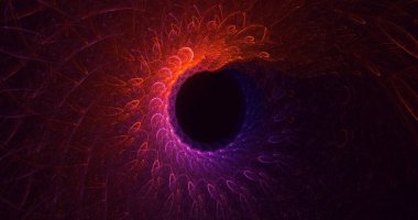 3B elle hazırlanmış soyut alan ve nebula arkaplanı 