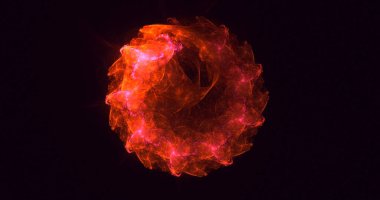 3B elle hazırlanmış soyut yuvarlak ışık arkaplanı