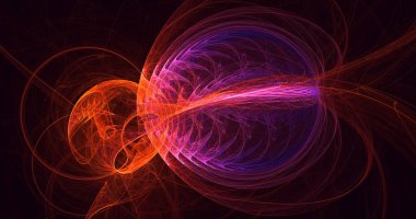 3B elle hazırlanmış soyut alan ve nebula arkaplanı 