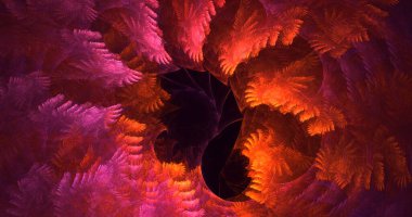 Fraktal 3D görüntüleme soyut ve parlak arkaplan