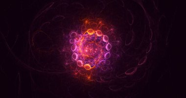 Fraktal 3D görüntüleme soyut ve parlak arkaplan