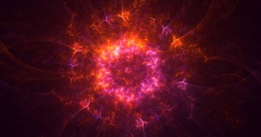 3B el ile soyut fraktal ışık arkaplanı oluşturma