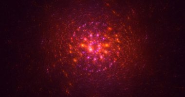 3B el ile soyut fraktal ışık arkaplanı oluşturma