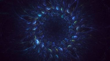 3B elle hazırlanmış soyut yuvarlak ışık arkaplanı