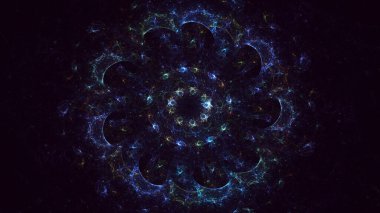 3B elle hazırlanmış soyut yuvarlak ışık arkaplanı