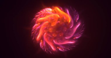 3B elle hazırlanmış soyut yuvarlak ışık arkaplanı